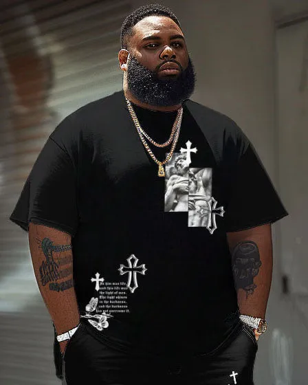 Street Casual Cross Faith Print Big Men's Set sold by Biggmans product image thumbnail 3