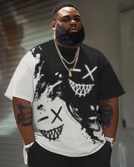 Street Casual Cartoon Expression Print Big Men's Set sold by Biggmans product image thumbnail 3