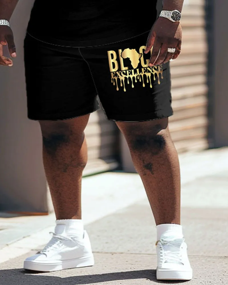 Men's Plus Size Juneteenth Black History Month Print T-Shirt Shorts Set sold by Biggmans product image thumbnail 2