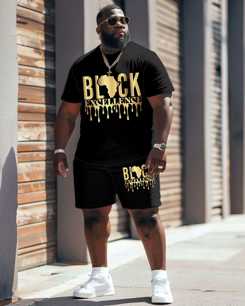 Men's Plus Size Juneteenth Black History Month Print T-Shirt Shorts Set sold by Biggmans product image thumbnail 3