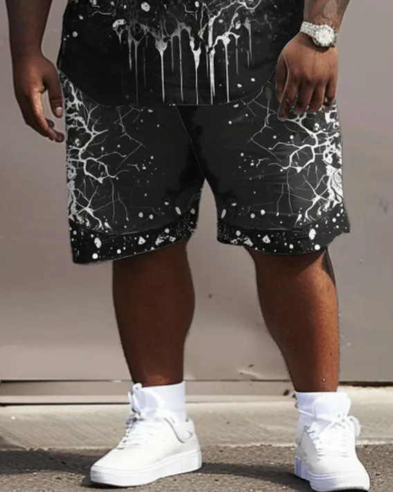 Big Guys Street Hip Hop Skull Print T-Shirt Shorts Set sold by Biggmans product image thumbnail 3