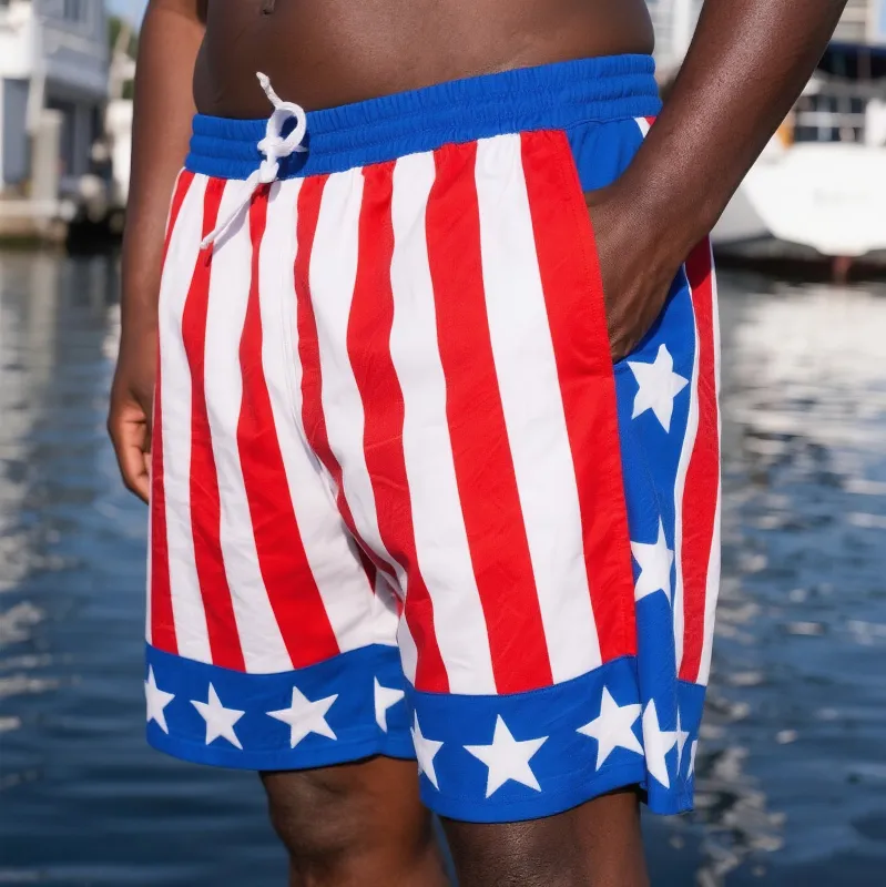 Big & Tall Men's Hawaii. Everyday Casual-Rocky "Heart On Fire" Mixed Shorts sold by Biggmans
