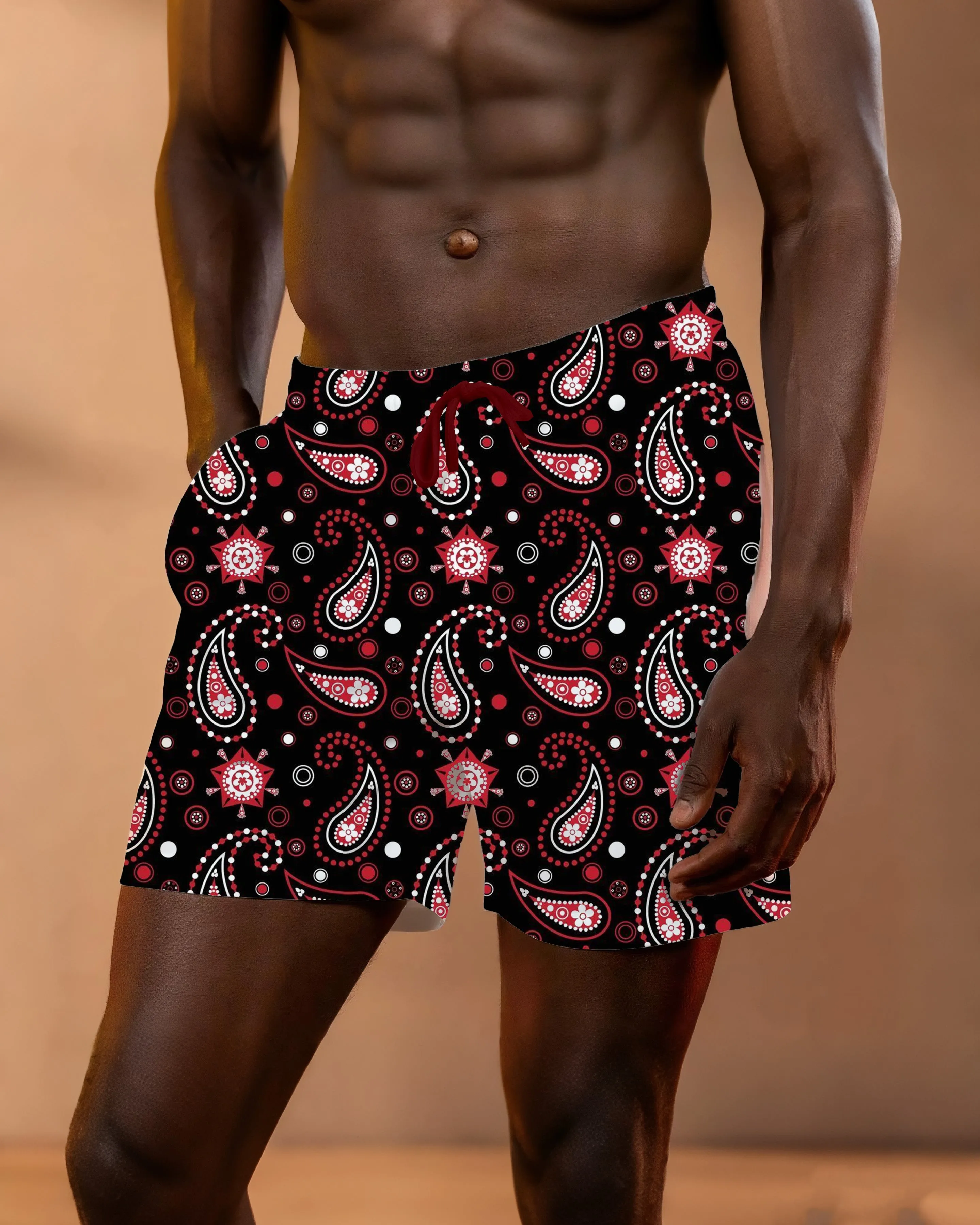 Big & Tall Men's Hawaii. Paisley Colorblock Holiday Shorts sold by Biggmans