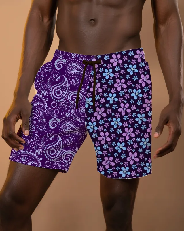 Big & Tall Men's Hawaii. Paisley Colorblock Holiday Shorts sold by Biggmans