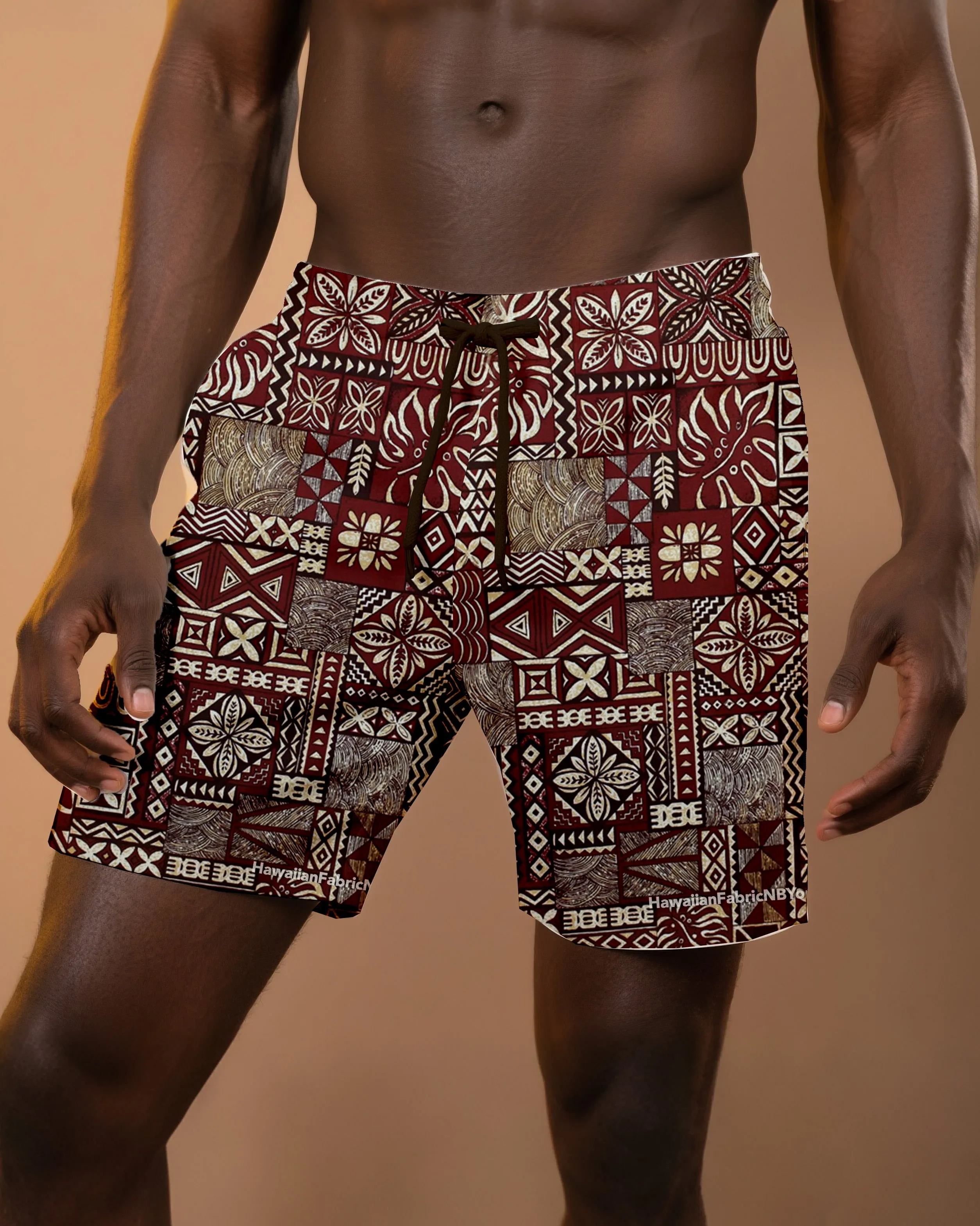 Big & Tall Men's Daily Leisure Hawaii. Totem Print Casual Shorts sold by Biggmans