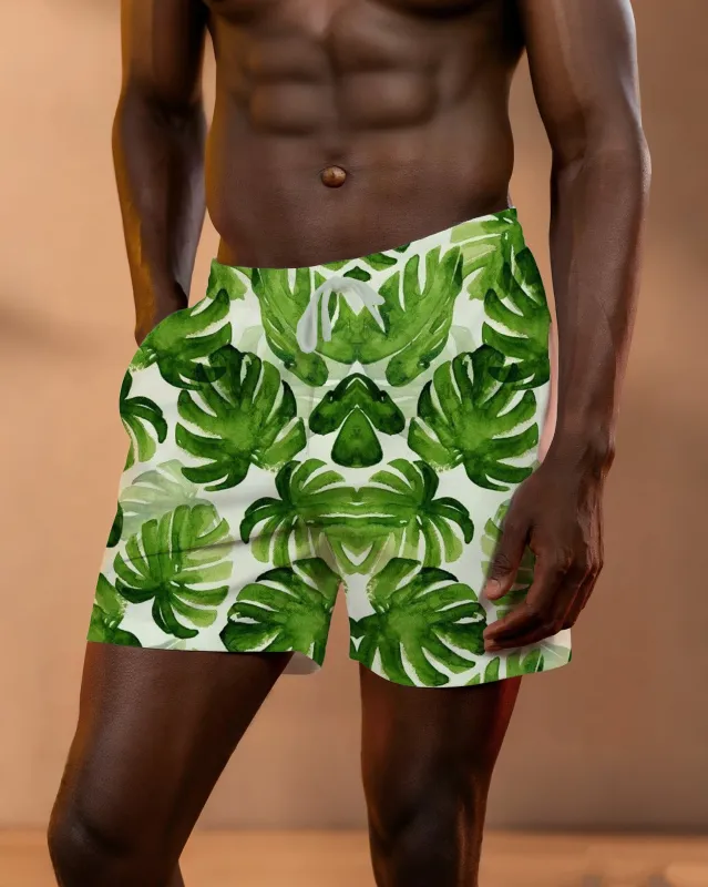 Big & Tall Men's Hawaii. Brown Leaf Green Holiday Shorts sold by Biggmans