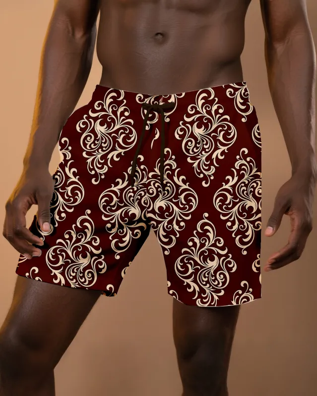 Big & Tall Men's Daily Leisure Hawaii. Rhombus Pattern Printed Casual Shorts sold by Biggmans