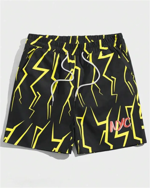 Men's Plus Size Sport Street Lightning Shorts sold by Biggmans