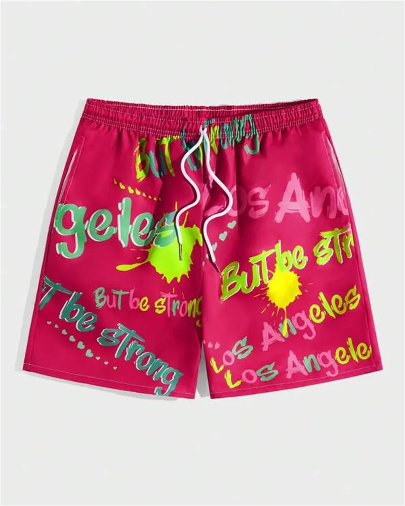 Men's Plus Size Sport Street Letter Shorts sold by Biggmans