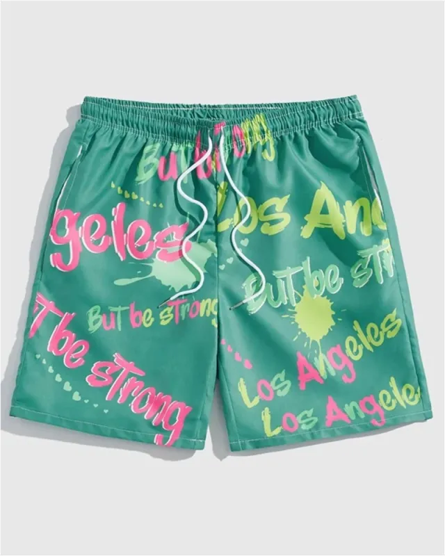 Men's Plus Size Sport Street Letter Shorts sold by Biggmans