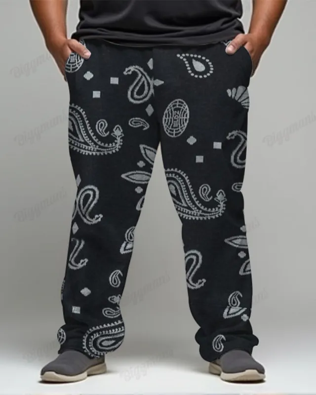 Street Paisley Men's Loose Plus Size Straight Pants sold by Biggmans