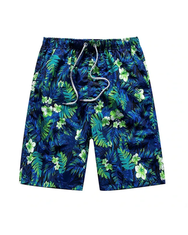 Beach Quick-drying Fabric Leaves Swimming Trunks Big & Tall Men's sold by Biggmans