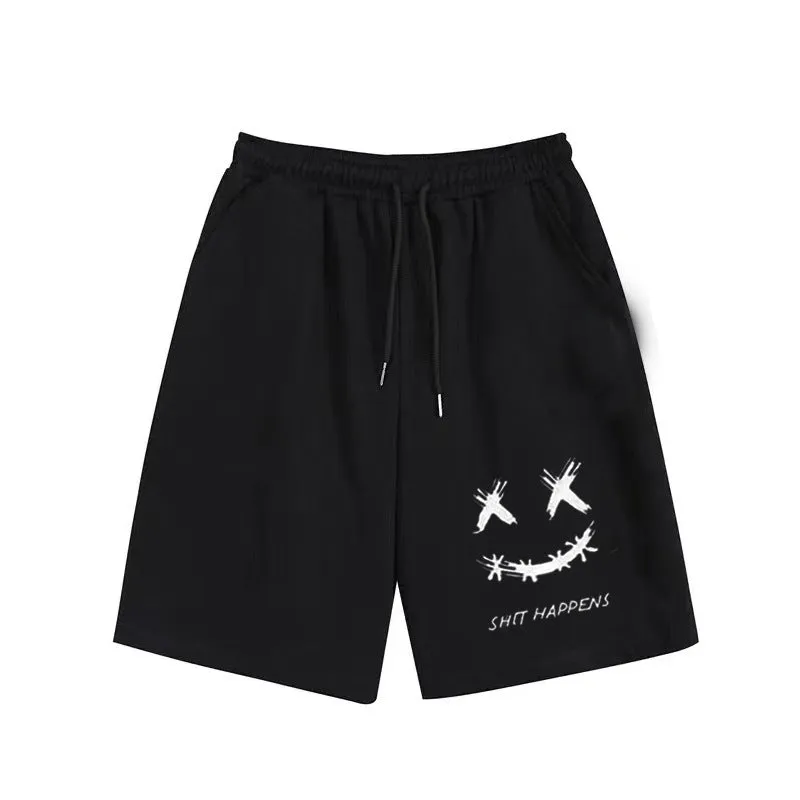 Big and Tall Guys Sports Street Style Smiley Face Shorts sold by Biggmans
