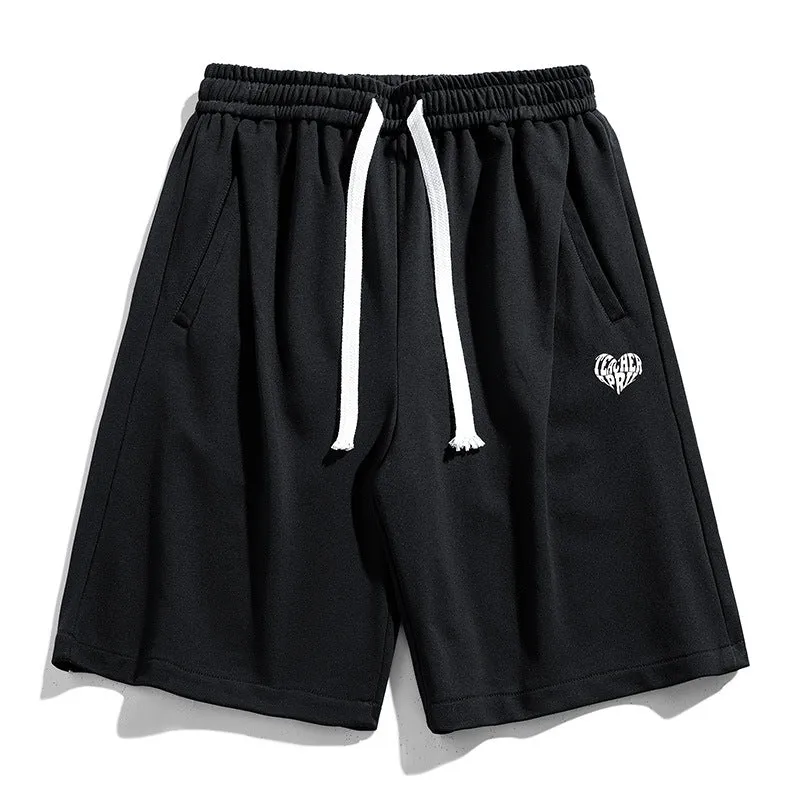 Plus Size Sports Street Style Heart Print Casual Shorts sold by Biggmans