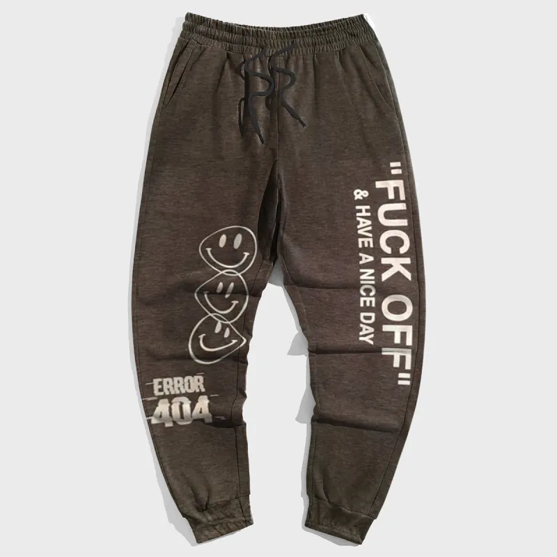 Street Style Plus Size Men's Casual Vintage Trousers sold by Biggmans