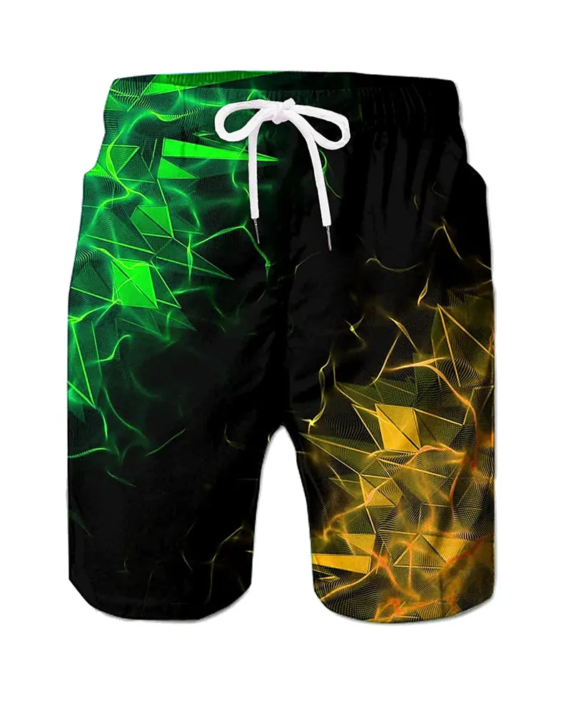 Beach Quick-drying Fabric Phantom Geometric Swim Trunks Men's Plus Size sold by Biggmans product image thumbnail 3