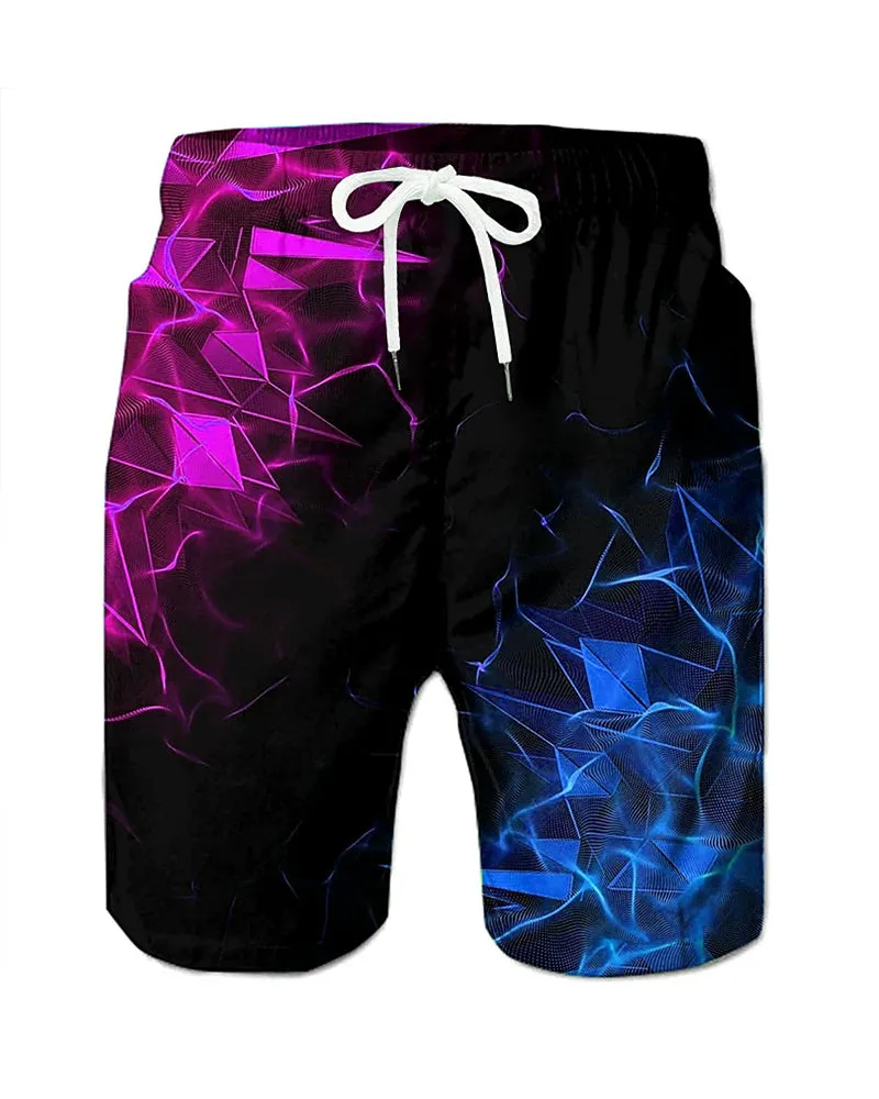 Beach Quick-drying Fabric Phantom Geometric Swim Trunks Men's Plus Size sold by Biggmans product image thumbnail 2