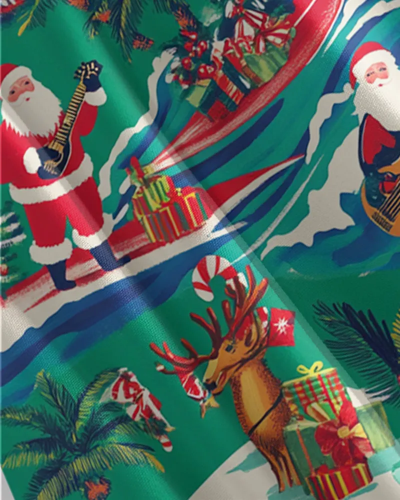 Holiday Santa Long Sleeve Lapel Shirt Men Plus Size sold by Biggmans product image thumbnail 5