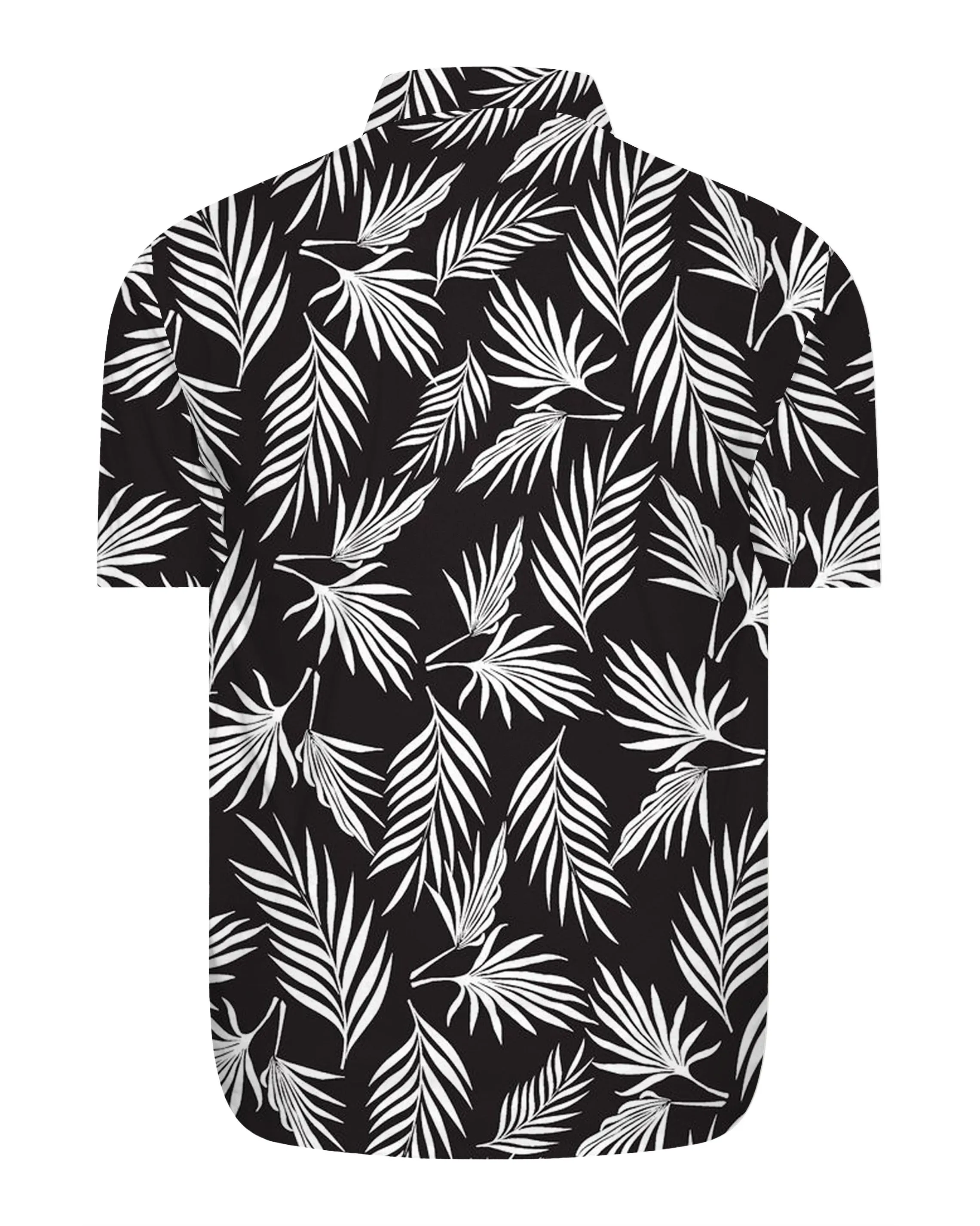 Men's Plus Size Shawat Coconut Black Plant Silhouette Short Sleeve Shirt sold by Biggmans product image thumbnail 4