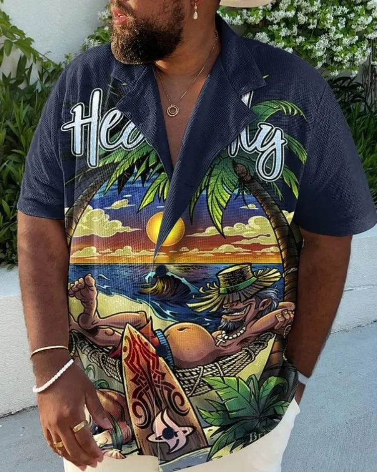 Men's Plus Size Hip Hop Vintage Element Shirt sold by Biggmans