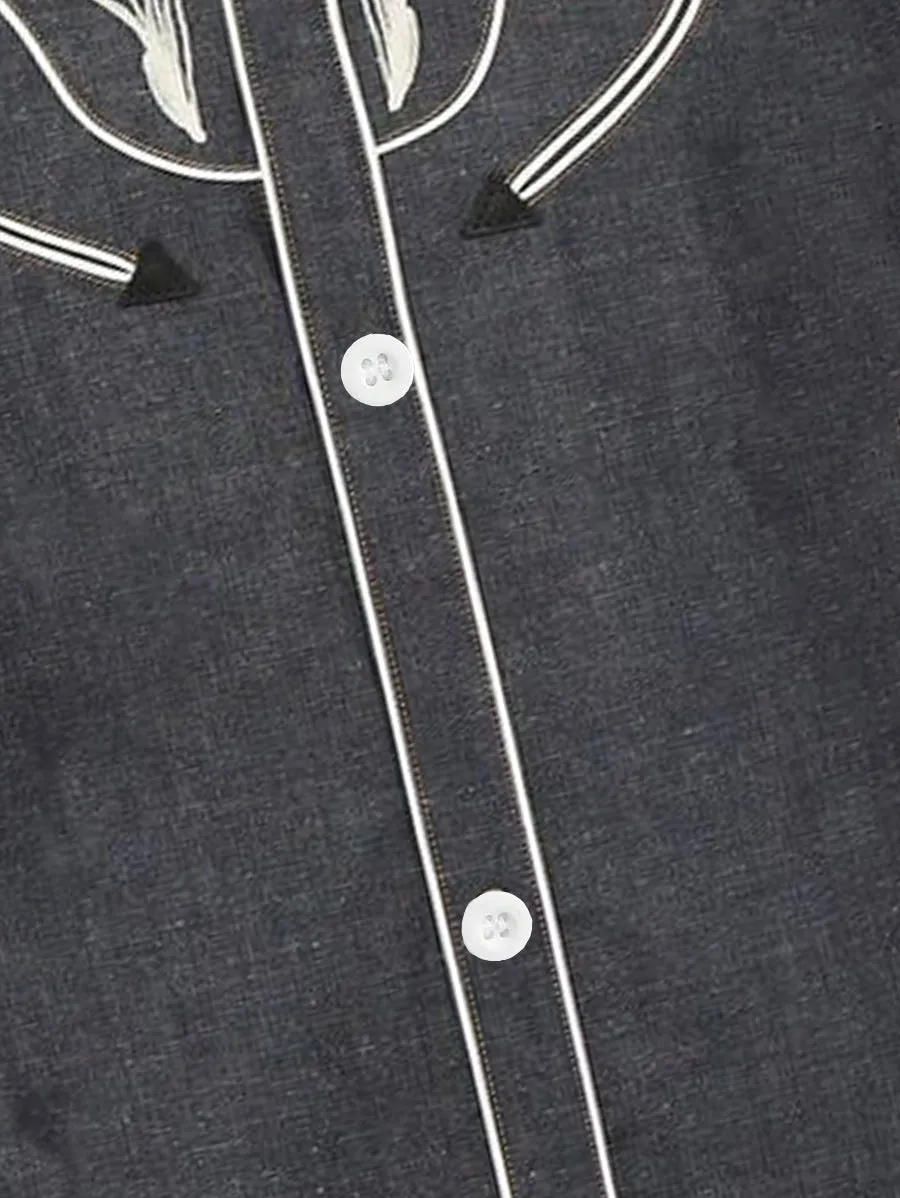 Men's Plus Size Wheat Ears Causal Long Sleeve Shirt sold by Biggmans product image thumbnail 4