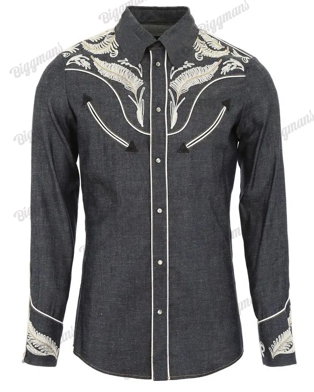 Men's Plus Size Wheat Ears Causal Long Sleeve Shirt sold by Biggmans product image thumbnail 2