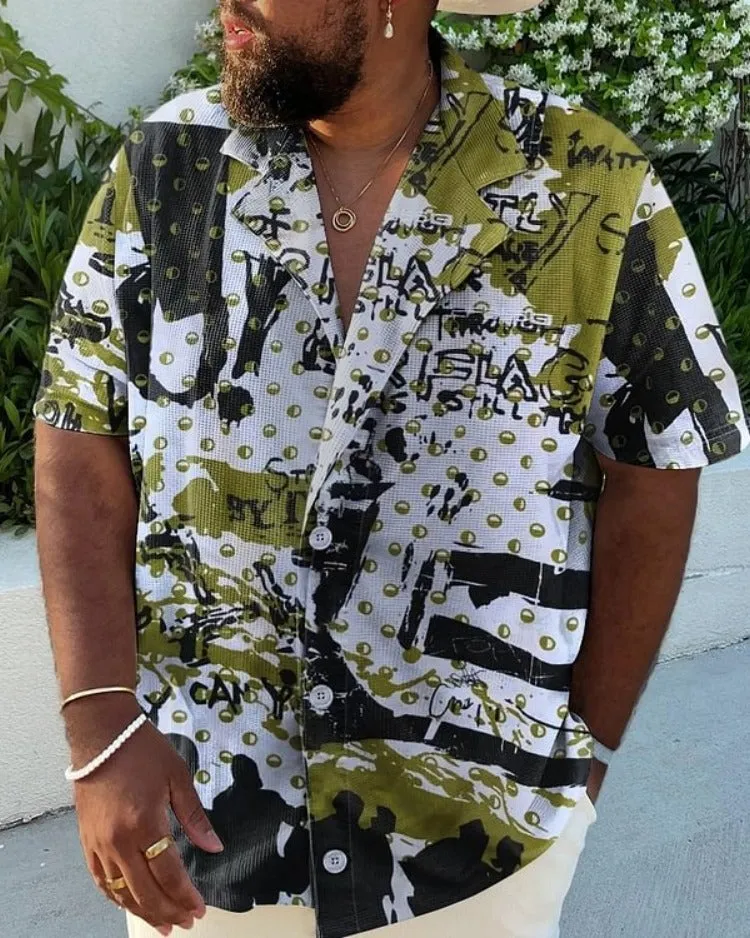 Vintage Men's Plus Size Hip-Hop Element Shirt sold by Biggmans