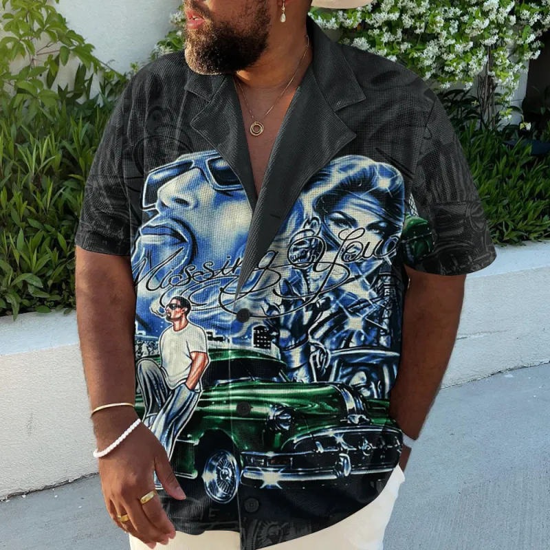 Plus Size Vintage Men's Hip-Hop Element Shirt sold by Biggmans