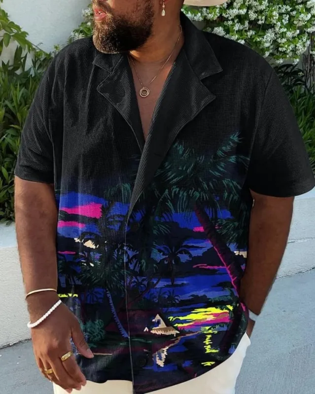 Plus Size Vintage Men's Hip-Hop Element Shirt sold by Biggmans