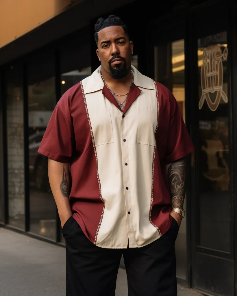 Men's Big & Tall Retro 90s Rock Plaid Short-Sleeved Shirt sold by Biggmans