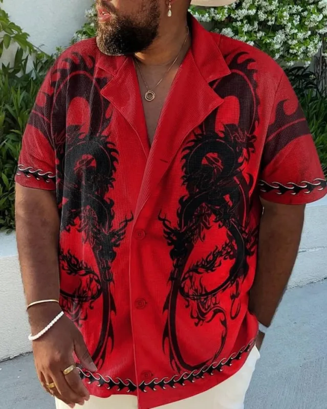 Vintage Men's Plus Size Hip-Hop Element Shirt sold by Biggmans