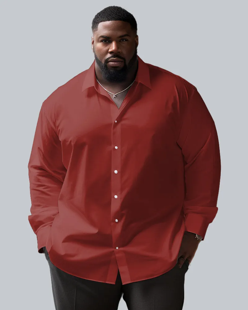 Versatile Solid Color 8 Color Options Lapel Long Sleeve Shirt Big Men sold by Biggmans product image thumbnail 5
