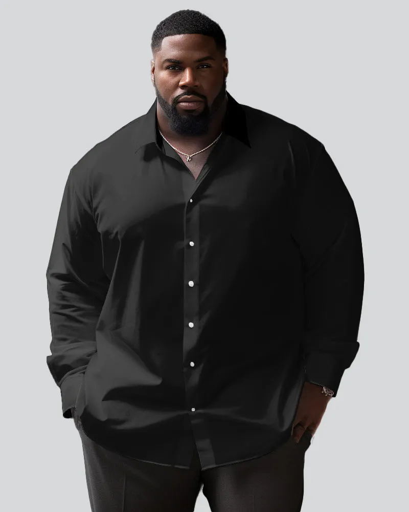 Versatile Solid Color 8 Color Options Lapel Long Sleeve Shirt Big Men sold by Biggmans product image thumbnail 2