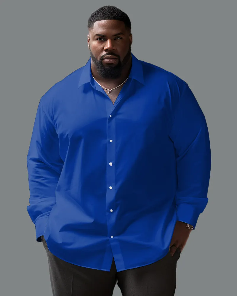 Versatile Solid Color 8 Color Options Lapel Long Sleeve Shirt Big Men sold by Biggmans product image thumbnail 3