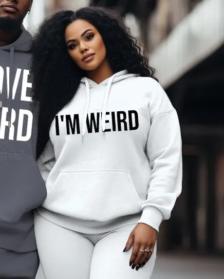Couple Big & Tall Casual She I Love Weird I m Weird Hoodie Set sold by Biggmans product image thumbnail 3