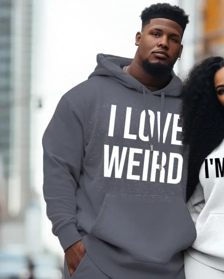 Couple Big & Tall Casual She I Love Weird I m Weird Hoodie Set sold by Biggmans product image thumbnail 2