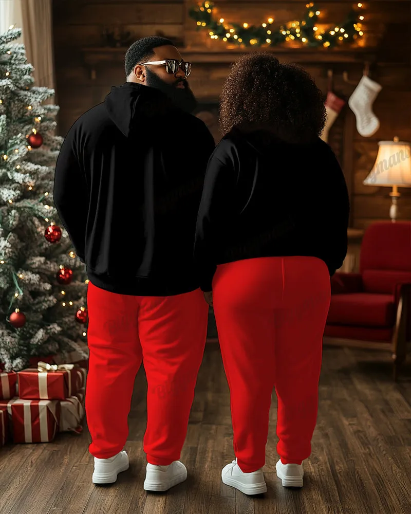 Couple Fashion Casual Big & Tall Christmas New Year Printed Hoodie Set sold by Biggmans product image thumbnail 2