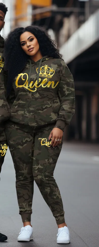 Couple's Big & Tall Casual Retro Queen/King Camouflage Hoodie Set sold by Biggmans product image thumbnail 4