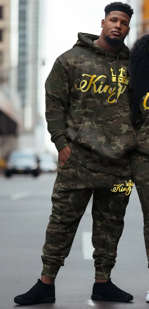 Couple's Big & Tall Casual Retro Queen/King Camouflage Hoodie Set sold by Biggmans product image thumbnail 3