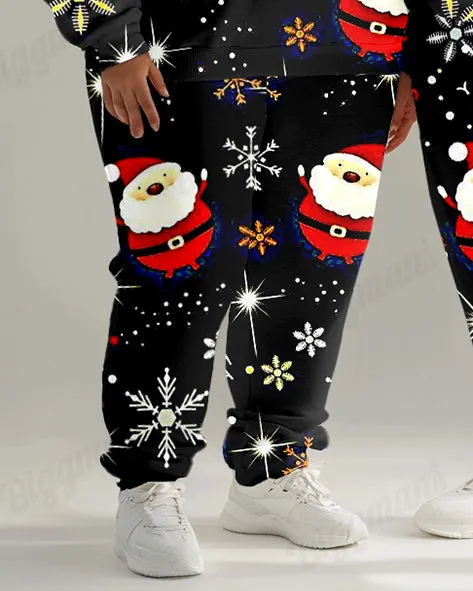 Couple Fashion Casual Big and Tall Black Christmas Print Hoodie Set sold by Biggmans product image thumbnail 4