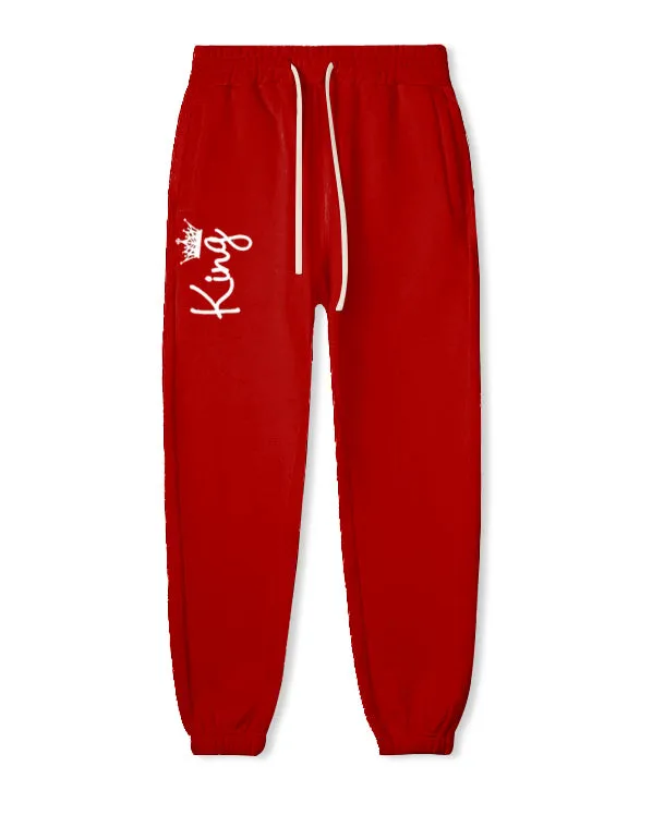 Couple Big Casual Outfit Red King and Queen Hoodie Set sold by Biggmans product image thumbnail 2