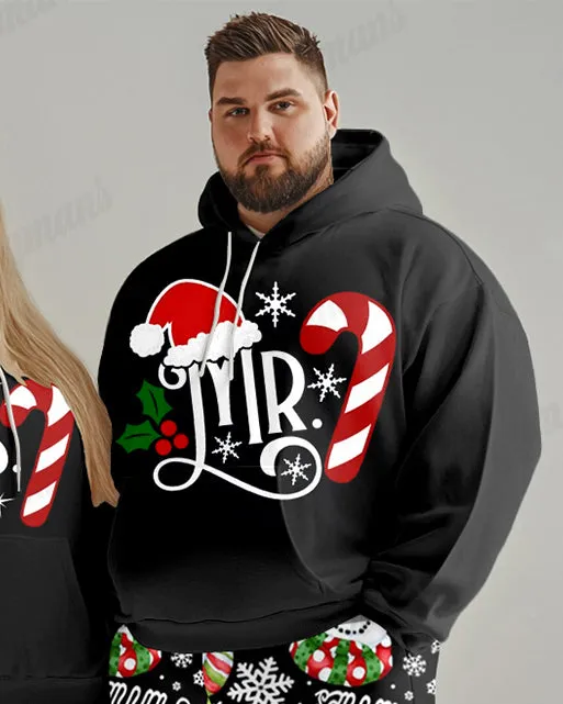 Couple Fashion Casual Christmas Letter Print Hoodie Big & Tall Set sold by Biggmans product image thumbnail 3
