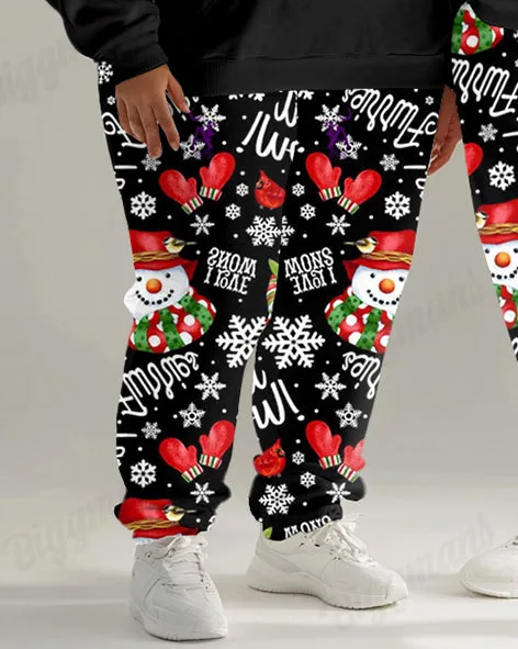 Couple Fashion Casual Christmas Letter Print Hoodie Big & Tall Set sold by Biggmans product image thumbnail 4