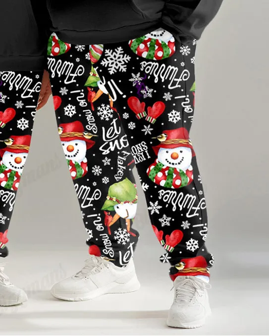 Couple Fashion Casual Christmas Letter Print Hoodie Big & Tall Set sold by Biggmans product image thumbnail 5