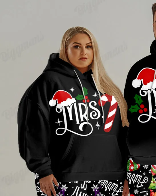 Couple Fashion Casual Christmas Letter Print Hoodie Big & Tall Set sold by Biggmans product image thumbnail 2