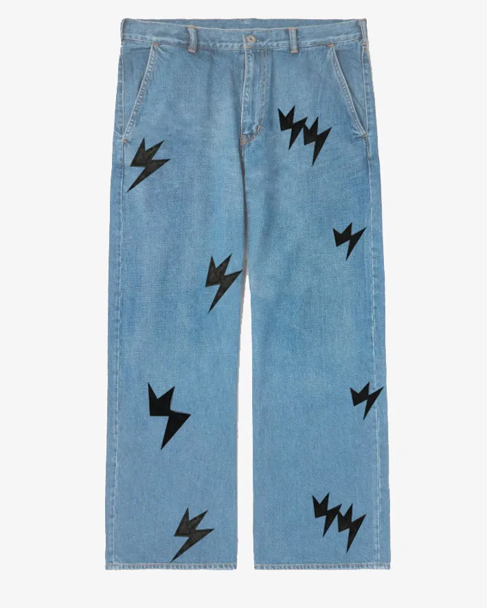 Plus Size Boys 2025 Fashion Street Lightning Print Jeans sold by Biggmans product image thumbnail 2