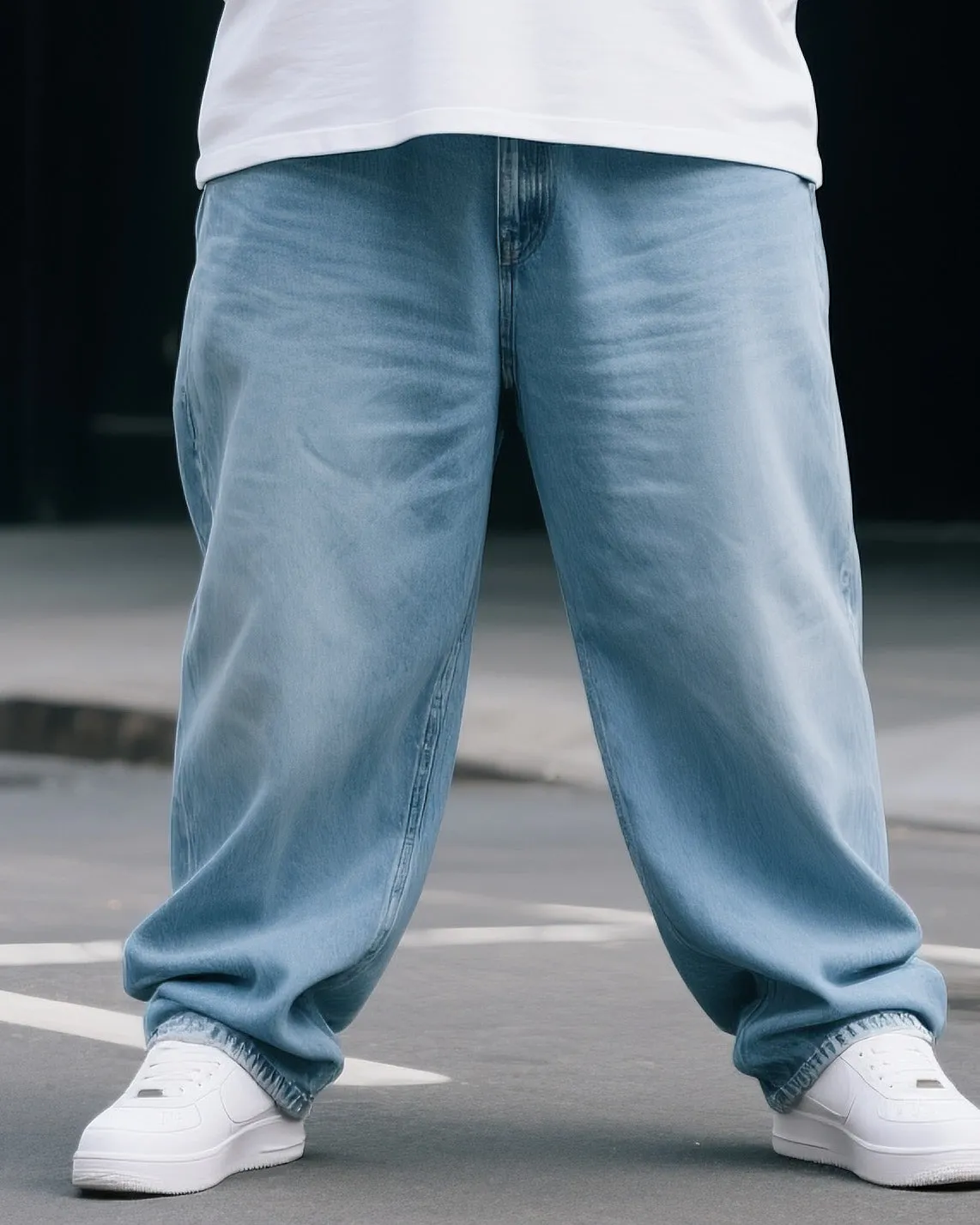 Plus Size Men My Mother Is Very Strict Creative Printed T-shirt Denim Pants Suit sold by Biggmans product image thumbnail 3