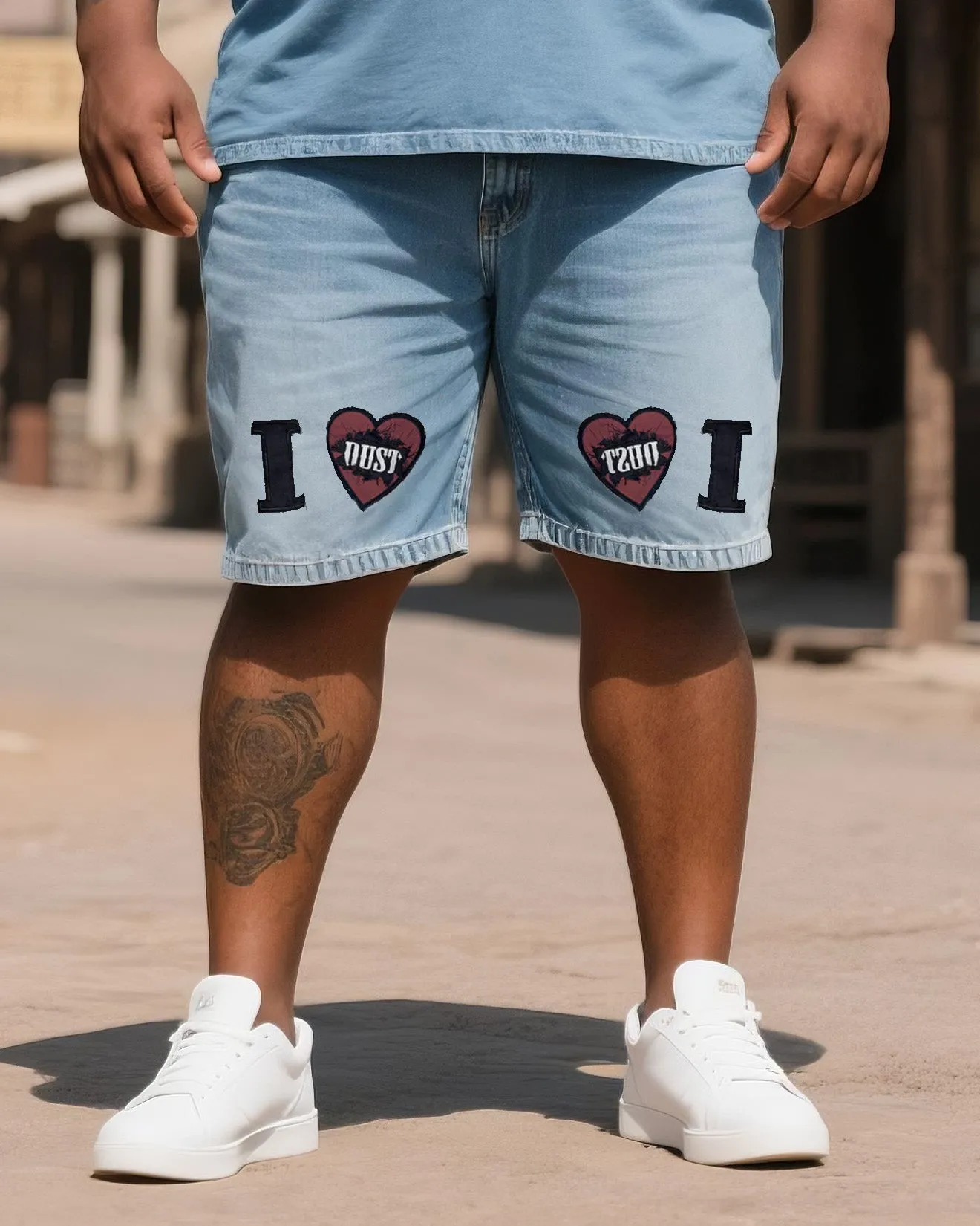 Big & Tall Men's Western Printed Short Sleeve T-Shirt. Collage Shorts Denim Suit sold by Biggmans product image thumbnail 3