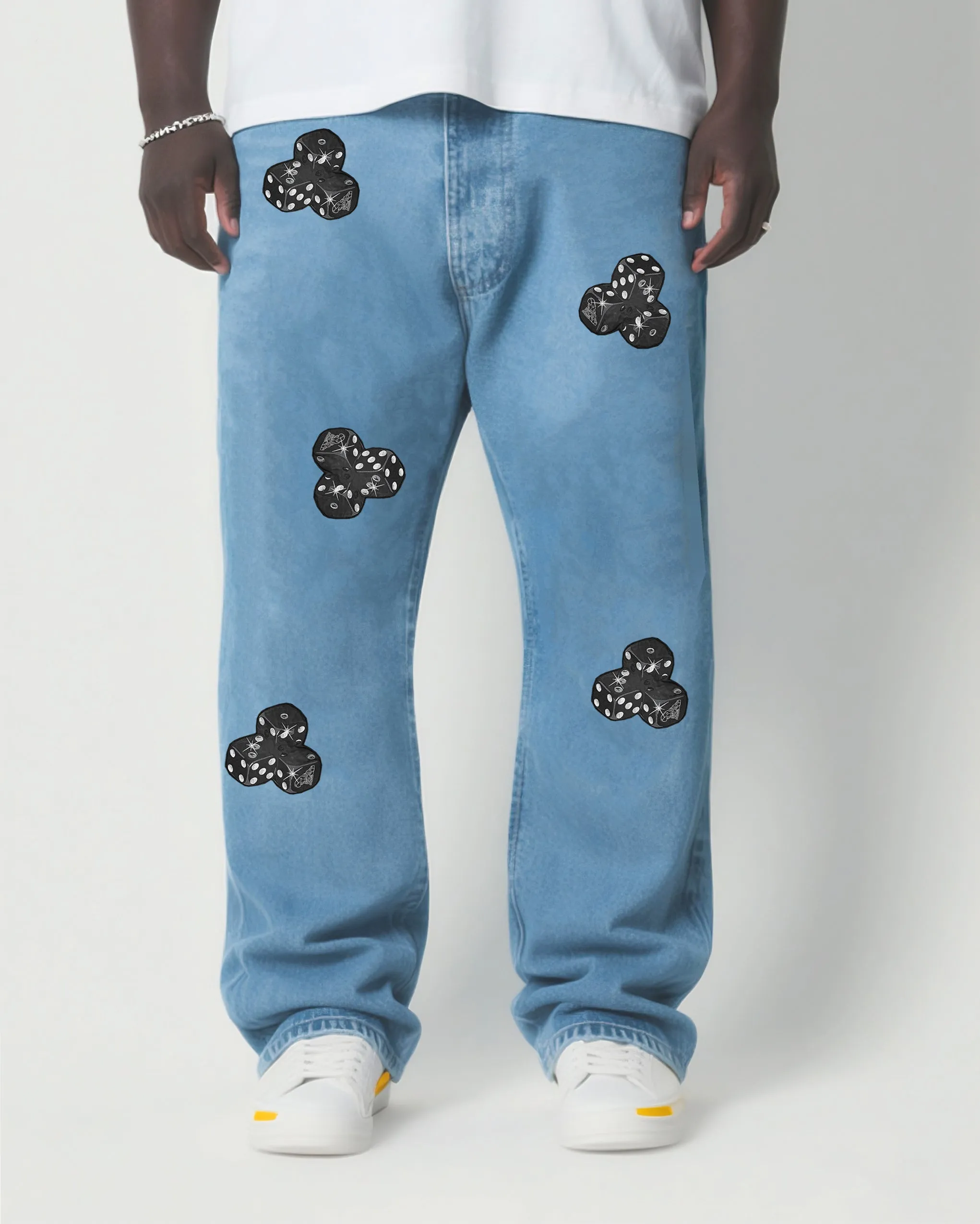 Big & Tall Men's Fashion Street Wash Denim Pants sold by Biggmans