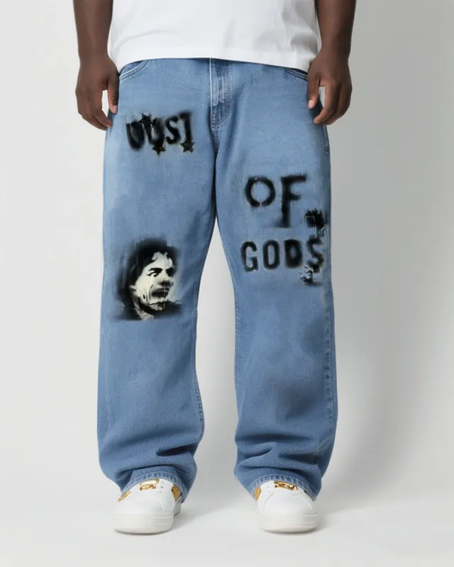 Big & Tall Men's This Is Dust Of Gods Denim Trousers sold by Biggmans